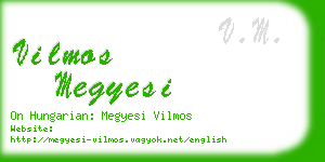 vilmos megyesi business card